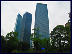 Leatop Plaza, Bank of Guangzhou Tower and Fortune Center, all over 300m tall and only a few years old.